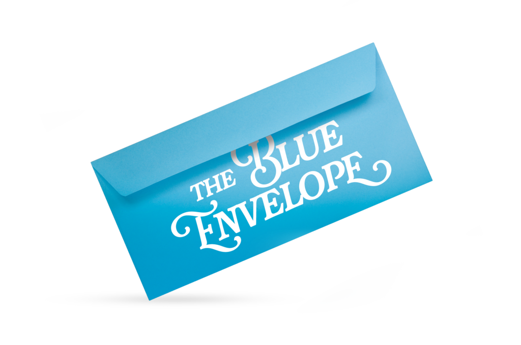 Blue Envelope Mockup